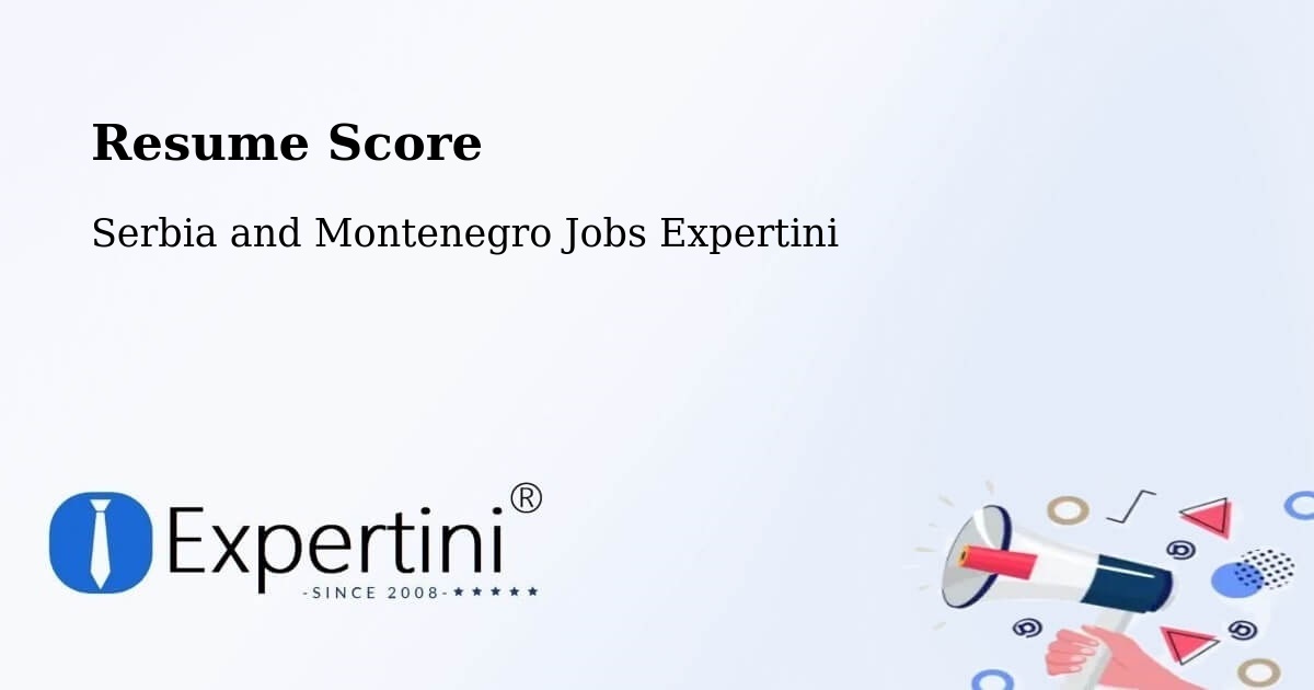 Resume Score & Job Description Match Tool – Brampton - Serbia and Montenegro Jobs Expertini
